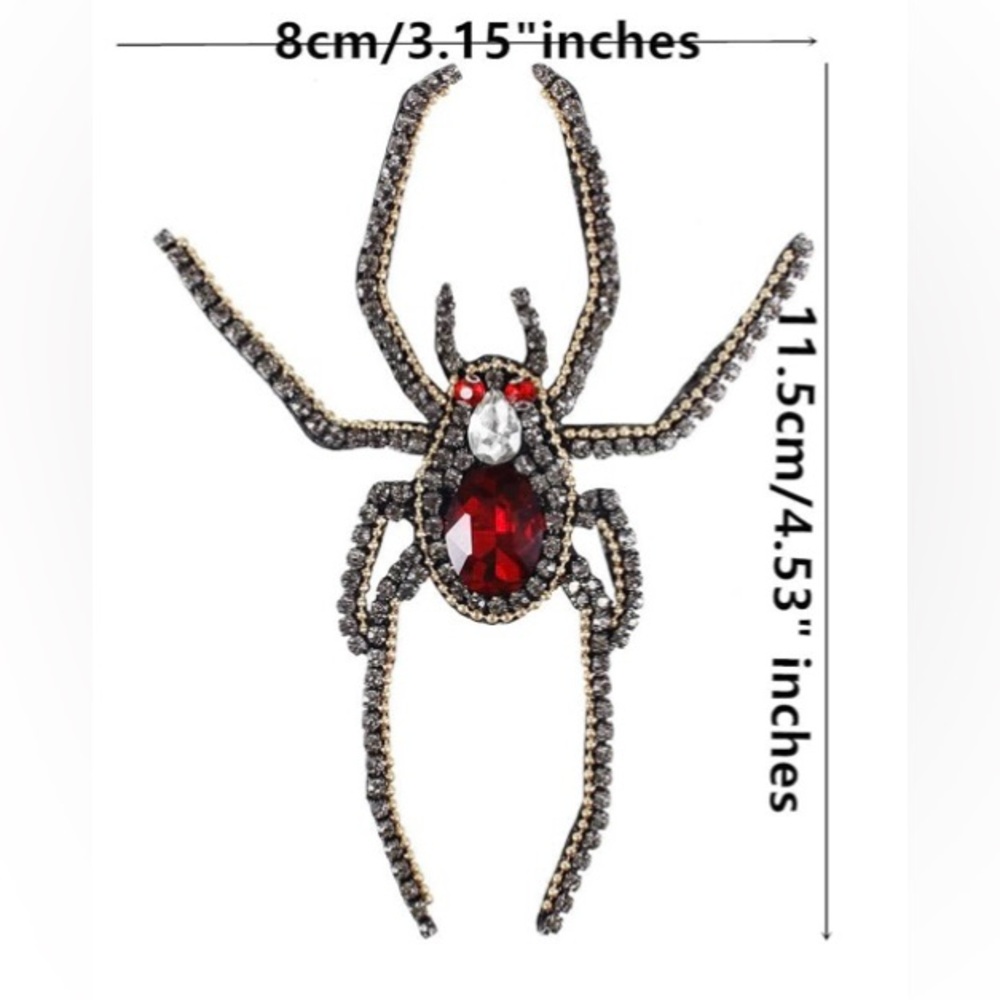 Emdomo beaded spider applique patch